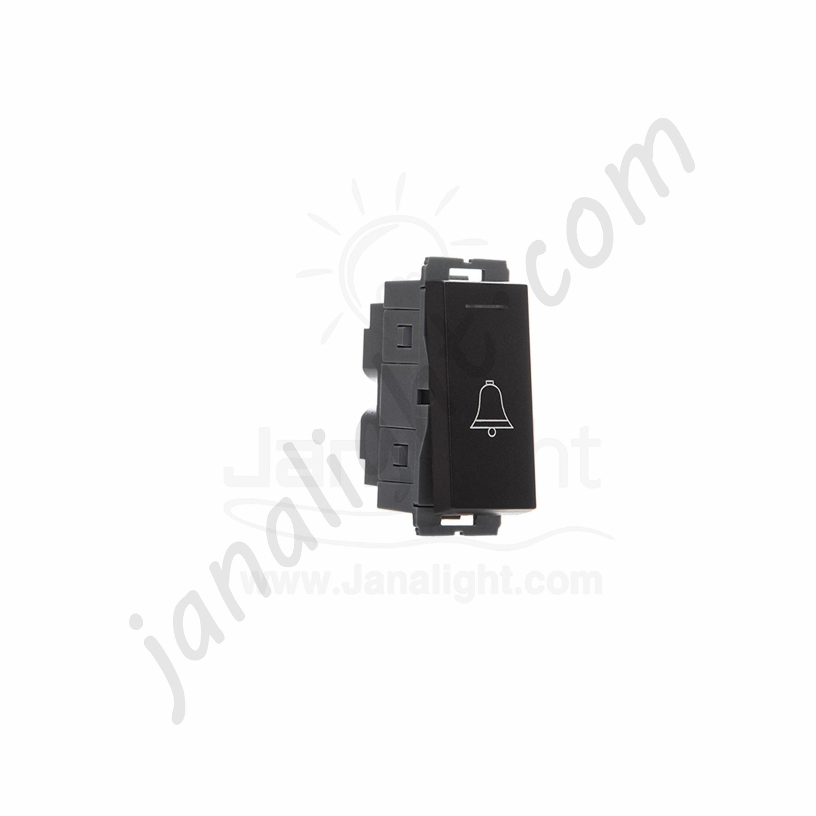 OSA زر جرس مفرد اسود osa bell switch black